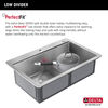 33” Workstation Drop-In Top Mount Double Bowl 16 Gauge Stainless Steel Kitchen Sink with WorkFlow™ Ledge and Accessories